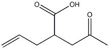 2-(2-Oxopropyl)-4-pentenoic acid Struktur