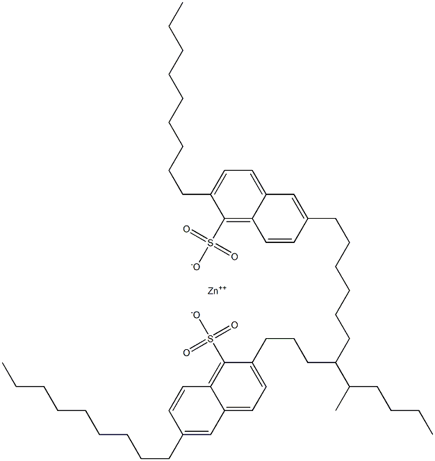 Bis(2,6-dinonyl-1-naphthalenesulfonic acid)zinc salt Struktur