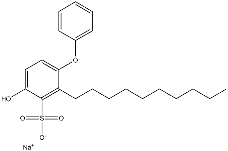 4-Hydroxy-2-decyl[oxybisbenzene]-3-sulfonic acid sodium salt Struktur