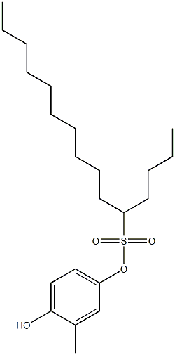 5-Pentadecanesulfonic acid 4-hydroxy-3-methylphenyl ester Struktur