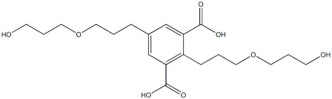 2,5-Bis(7-hydroxy-4-oxaheptan-1-yl)isophthalic acid Struktur