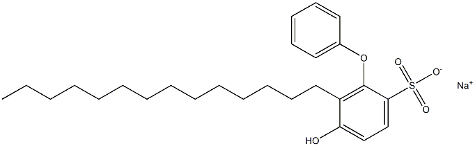 5-Hydroxy-6-tetradecyl[oxybisbenzene]-2-sulfonic acid sodium salt Struktur