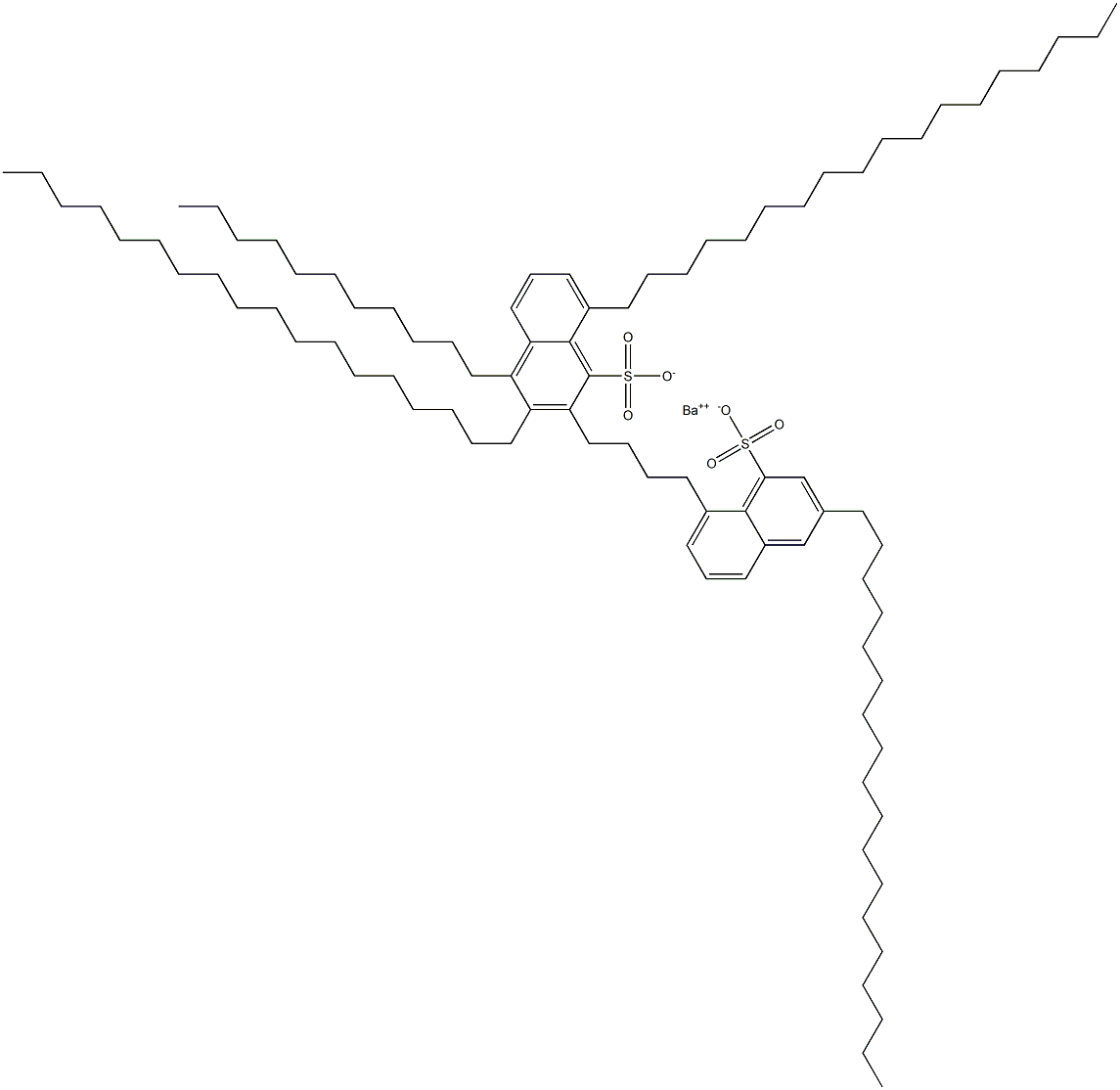 Bis(3,8-dioctadecyl-1-naphthalenesulfonic acid)barium salt Struktur