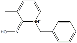 2-[(E)-Hydroxyimino]methyl-1-benzylpyridinium Struktur