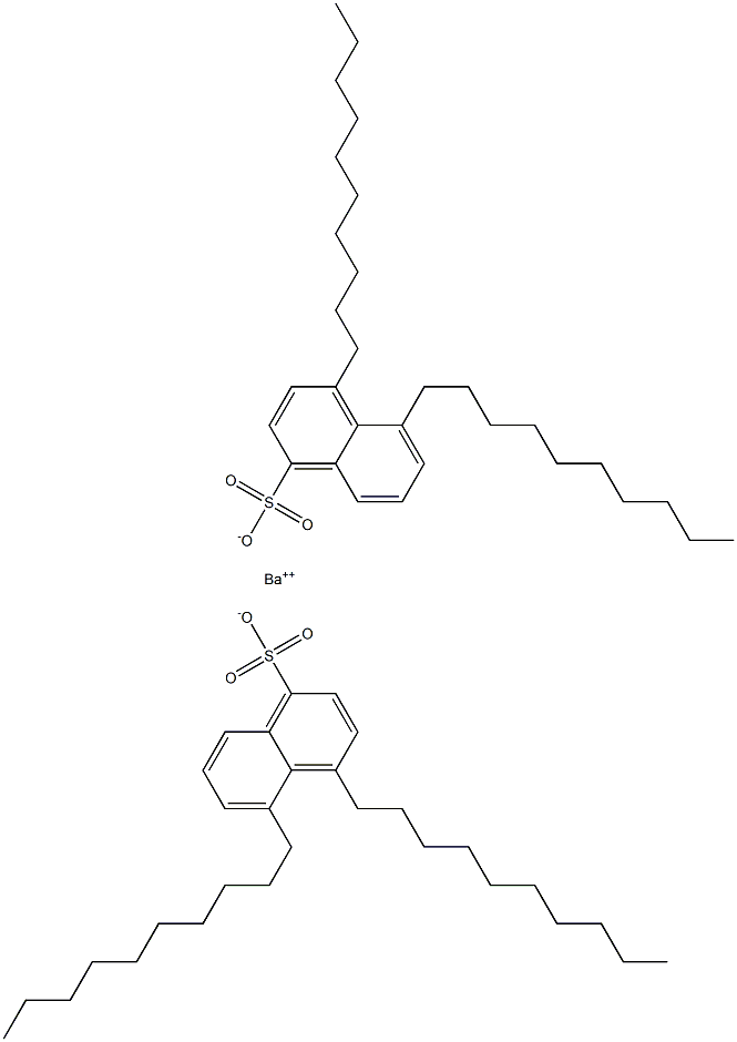 Bis(4,5-didecyl-1-naphthalenesulfonic acid)barium salt Struktur