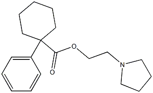 1-Phenylcyclohexanecarboxylic acid 2-(1-pyrrolidinyl)ethyl ester Struktur