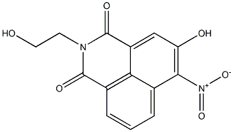 2-(2-Hydroxyethyl)-5-hydroxy-6-nitro-1H-benzo[de]isoquinoline-1,3(2H)-dione Struktur