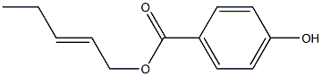 4-Hydroxybenzoic acid 2-pentenyl ester Struktur