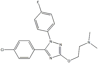 1-(4-Fluorophenyl)-5-(4-chlorophenyl)-3-(2-dimethylaminoethoxy)-1H-1,2,4-triazole Struktur