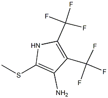 4-Amino-5-methylthio-2,3-di(trifluoromethyl)-1H-pyrrole Struktur