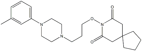 8-[3-[4-(3-Methylphenyl)-1-piperazinyl]propyloxy]-8-azaspiro[4.5]decane-7,9-dione Struktur