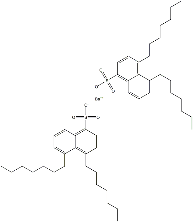 Bis(4,5-diheptyl-1-naphthalenesulfonic acid)barium salt Struktur