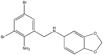 5-[(2-Amino-3,5-dibromobenzyl)amino]-5,7a-dihydro-1,3-benzodioxole Struktur