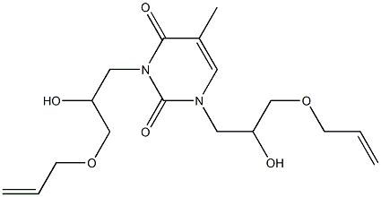 1,3-Bis[2-hydroxy-3-(2-propenyloxy)propyl]thymine Struktur