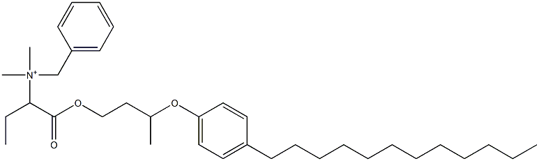 N,N-Dimethyl-N-benzyl-N-[1-[[3-(4-dodecylphenyloxy)butyl]oxycarbonyl]propyl]aminium Struktur