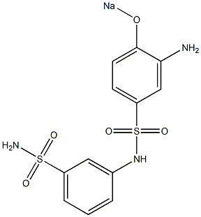 m-(3-Amino-4-sodiooxyphenylsulfonylamino)benzenesulfonamide Struktur