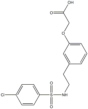 3-[2-[(4-Chlorophenylsulfonyl)amino]ethyl]phenoxyacetic acid Struktur