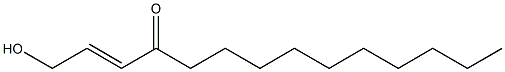 (E)-1-Hydroxy-2-tetradecen-4-one Struktur