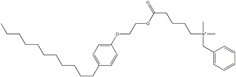 N,N-Dimethyl-N-benzyl-N-[4-[[2-(4-undecylphenyloxy)ethyl]oxycarbonyl]butyl]aminium Struktur