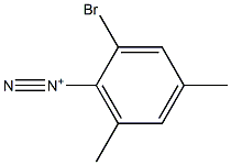 2-Bromo-4,6-dimethylbenzenediazonium Struktur