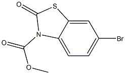 6-Bromo-2,3-dihydro-2-oxobenzothiazole-3-carboxylic acid methyl ester Struktur