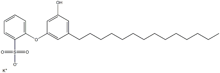 3'-Hydroxy-5'-tetradecyl[oxybisbenzene]-2-sulfonic acid potassium salt Struktur