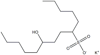 9-Hydroxytetradecane-6-sulfonic acid potassium salt Struktur