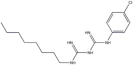 1-(p-Chlorophenyl)-5-octylbiguanide Struktur