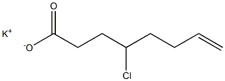 4-Chloro-7-octenoic acid potassium salt Struktur