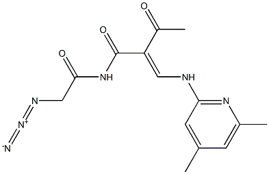 N-[1,3-Dioxo-2-[(4,6-dimethyl-2-pyridinyl)aminomethylene]butyl]-2-azidoacetamide Struktur