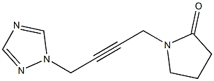 1-[4-(1H-1,2,4-Triazol-1-yl)-2-butynyl]pyrrolidin-2-one Struktur