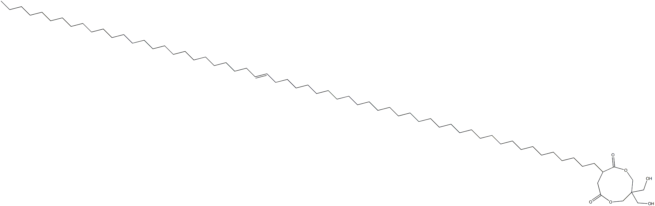 3,3-Bis(hydroxymethyl)-8-(33-nonapentacontenyl)-1,5-dioxacyclononane-6,9-dione Struktur