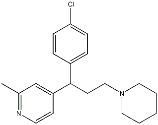 1-[3-(p-Chlorophenyl)-3-(2-methyl-4-pyridyl)propyl]piperidine Struktur