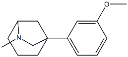 1-(3-Methoxyphenyl)-6-methyl-6-azabicyclo[3.2.1]octane Struktur