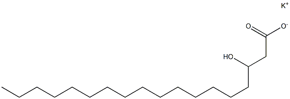 3-Hydroxystearic acid potassium salt Struktur