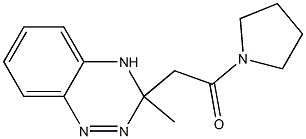 3-Methyl-3-[[(pyrrolidin-1-yl)carbonyl]methyl]-3,4-dihydro-1,2,4-benzotriazine Struktur