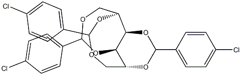 1-O,4-O:2-O,6-O:3-O,5-O-Tris(4-chlorobenzylidene)-D-glucitol Struktur