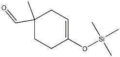 1-Methyl-4-(trimethylsilyloxy)-3-cyclohexene-1-carbaldehyde Struktur