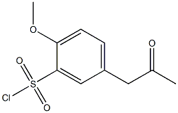 5-(2-Oxopropyl)-2-methoxybenzenesulfonic acid chloride Struktur