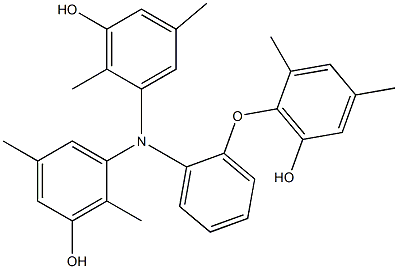 N,N-Bis(3-hydroxy-2,5-dimethylphenyl)-2-(6-hydroxy-2,4-dimethylphenoxy)benzenamine Struktur