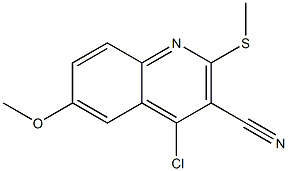 4-Chloro-6-methoxy-2-(methylthio)quinoline-3-carbonitrile Struktur