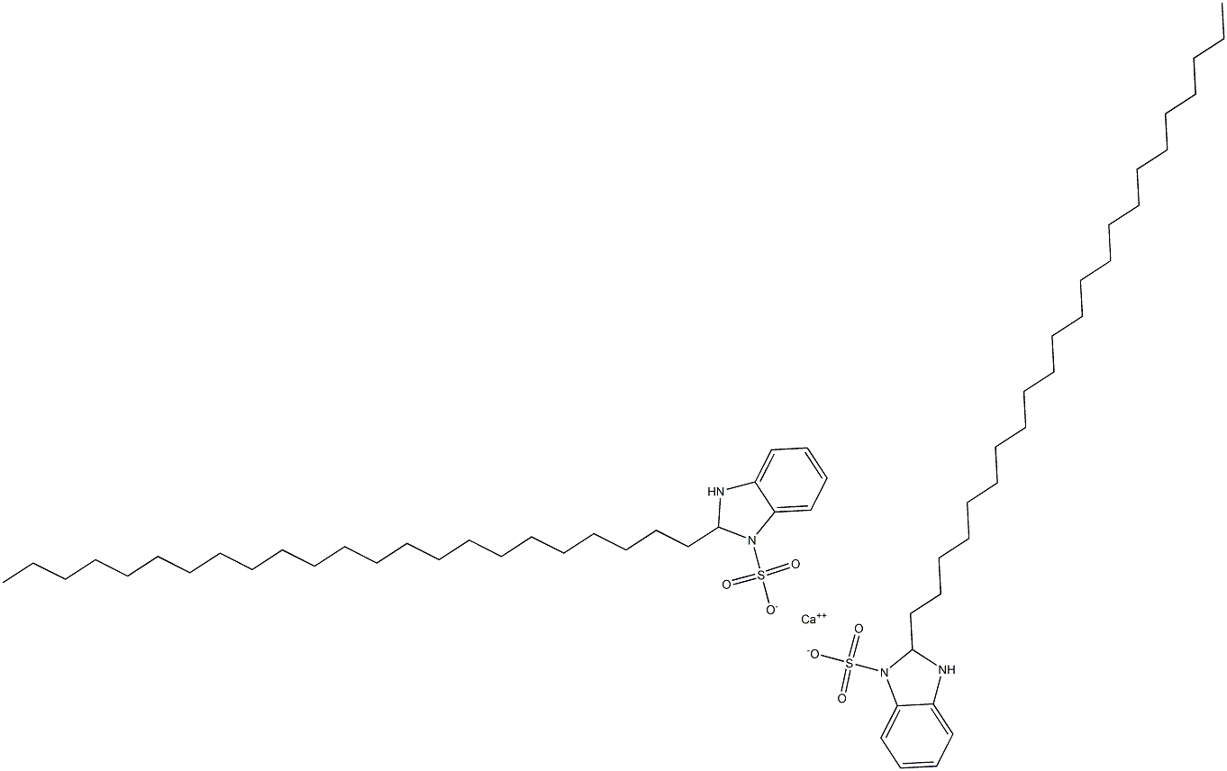 Bis(2,3-dihydro-2-tricosyl-1H-benzimidazole-1-sulfonic acid)calcium salt Struktur