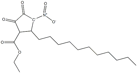 1-Nitro-4,5-dioxo-2-undecyl-3-(ethoxycarbonyl)cyclopentan-1-ide Struktur