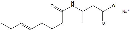 3-(5-Octenoylamino)butyric acid sodium salt Struktur