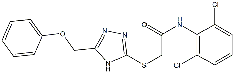 2-[[5-(Phenoxymethyl)-4H-1,2,4-triazol-3-yl]thio]-2',6'-dichloroacetoanilide Struktur