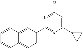 6-(1-Aziridinyl)-4-chloro-2-(2-naphtyl)pyrimidine Struktur