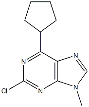 2-Chloro-6-cyclopentyl-9-methyl-9H-purine Struktur