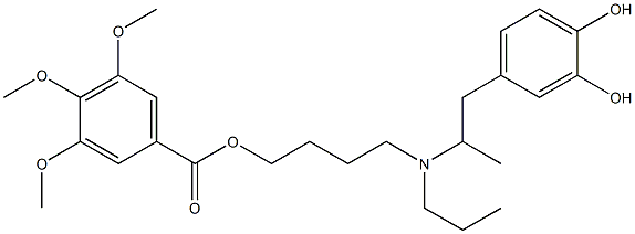 4-[2-[N-Propyl-N-[4-(3,4,5-trimethoxybenzoyloxy)butyl]amino]propyl]-1,2-benzenediol Struktur