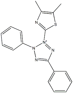 2,5-Diphenyl-3-(4,5-dimethyl-2-thiazolyl)-2H-tetrazole-3-ium Struktur