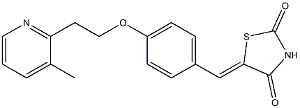 (5Z)-5-[4-[2-(3-Methyl-2-pyridinyl)ethoxy]benzylidene]thiazolidine-2,4-dione Struktur